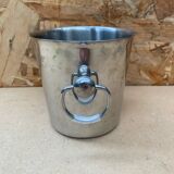 Old champagne bucket cooler couzon stainless steel france