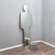 Acerbis "Narciso" postmodern silhouette standing floor mirror 1980s