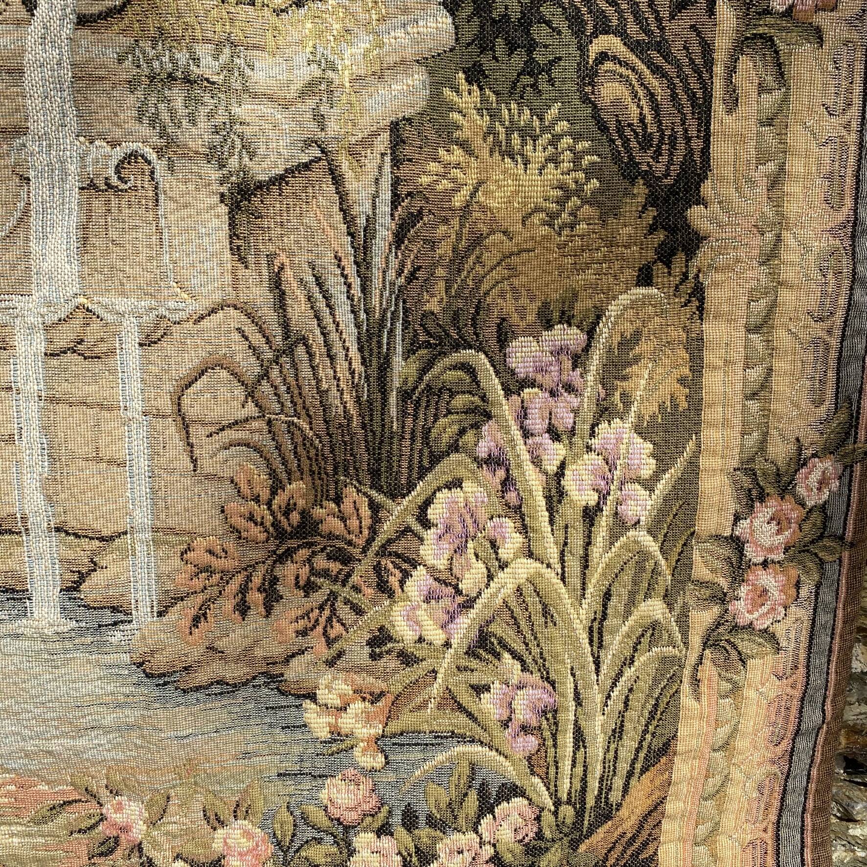 Tapisserie murale romantique "Jardin d'Amour", Franklin Mint, France