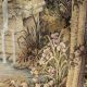 Tapisserie murale romantique "Jardin d'Amour", Franklin Mint, France