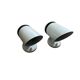 Pair of white metal wall spotlights