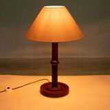 Vintage wooden table lamp from the 1960s.