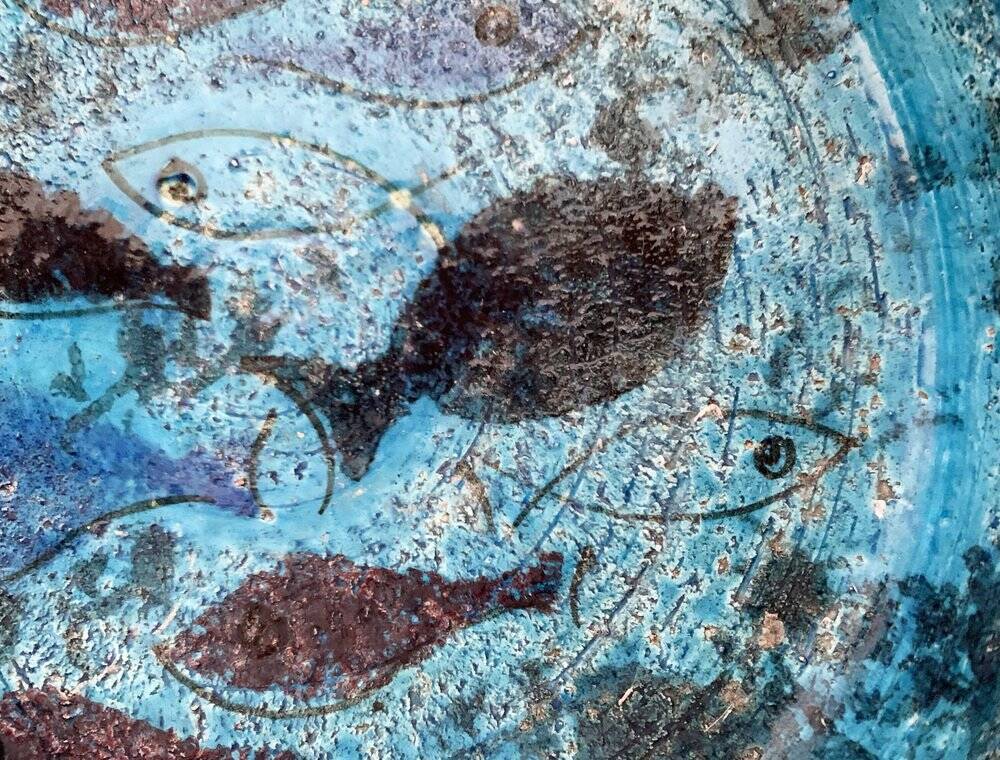 Fish pottery bowl by Aldo Londi for Bitossi, Italy, 1960s.