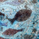 Fish pottery bowl by Aldo Londi for Bitossi, Italy, 1960s.