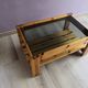 Solid pine coffee table dlg regain 70s vintage