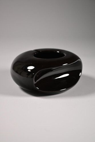Model 411 Ashtray in Brown Glazed Ceramic from Sicart