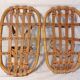 Pair of vintage bamboo snowshoes