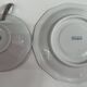 Art Deco service, porcelain with platinum, Kintsugi restoration.