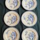 6 Ironstone Flat Plates K G Luneville Tulip Pattern