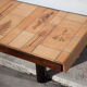 Coffee table roger Capron ceramic and wood herbariums, signed table, 60s