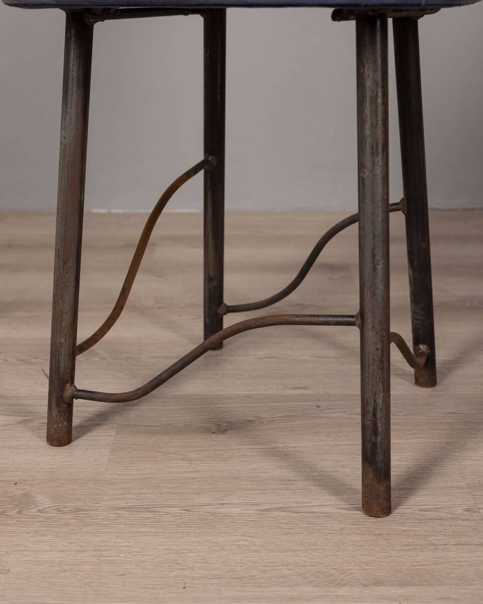 Chaise sculpture vintage années 70 en fer et tissu design italien