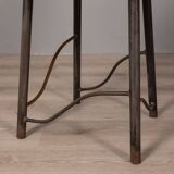 Chaise sculpture vintage années 70 en fer et tissu design italien