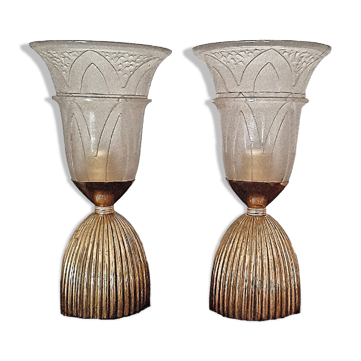 Paire de lampes d'époque Art Deco