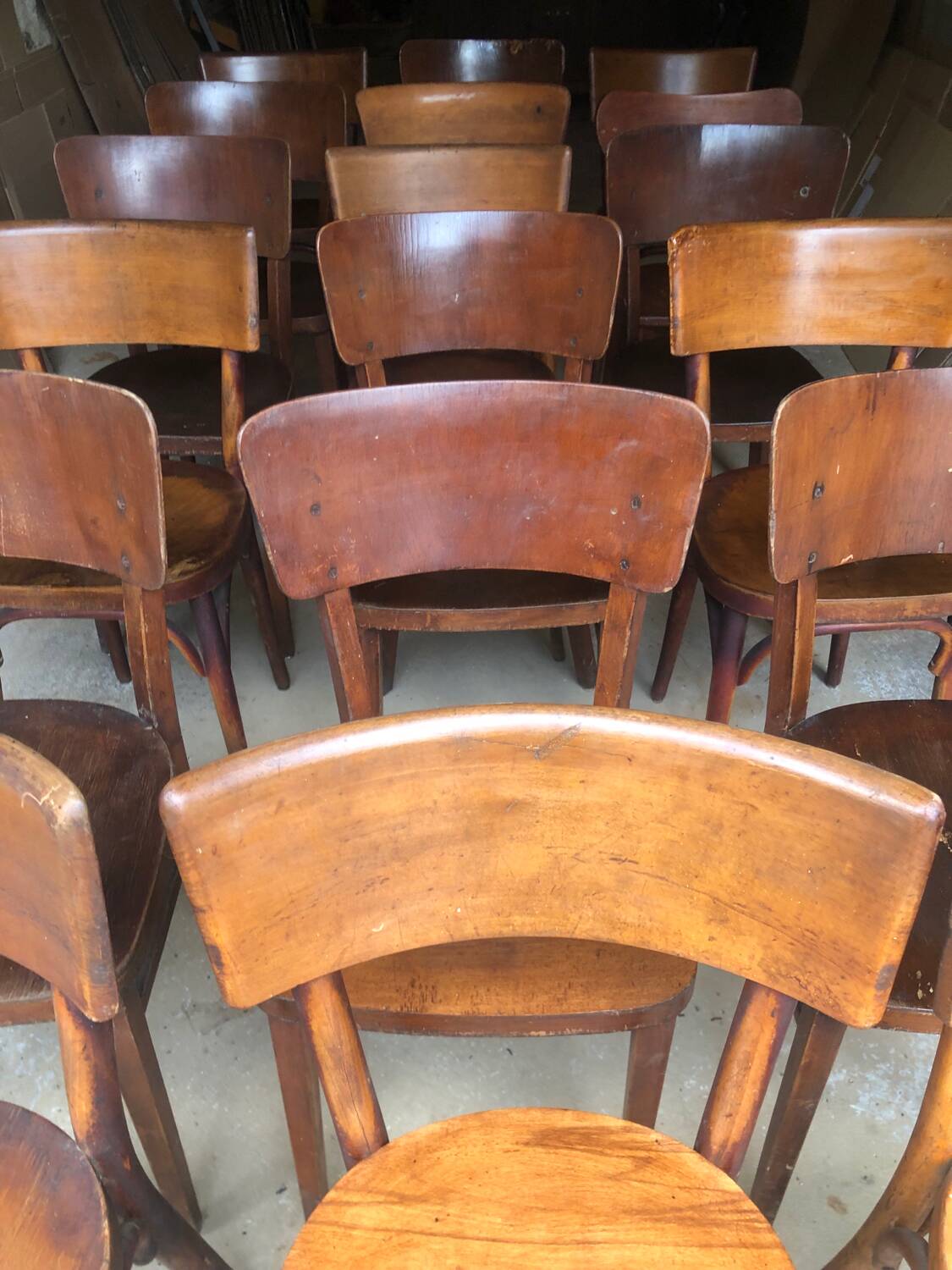 Set of 18 bistro chairs & Baumann