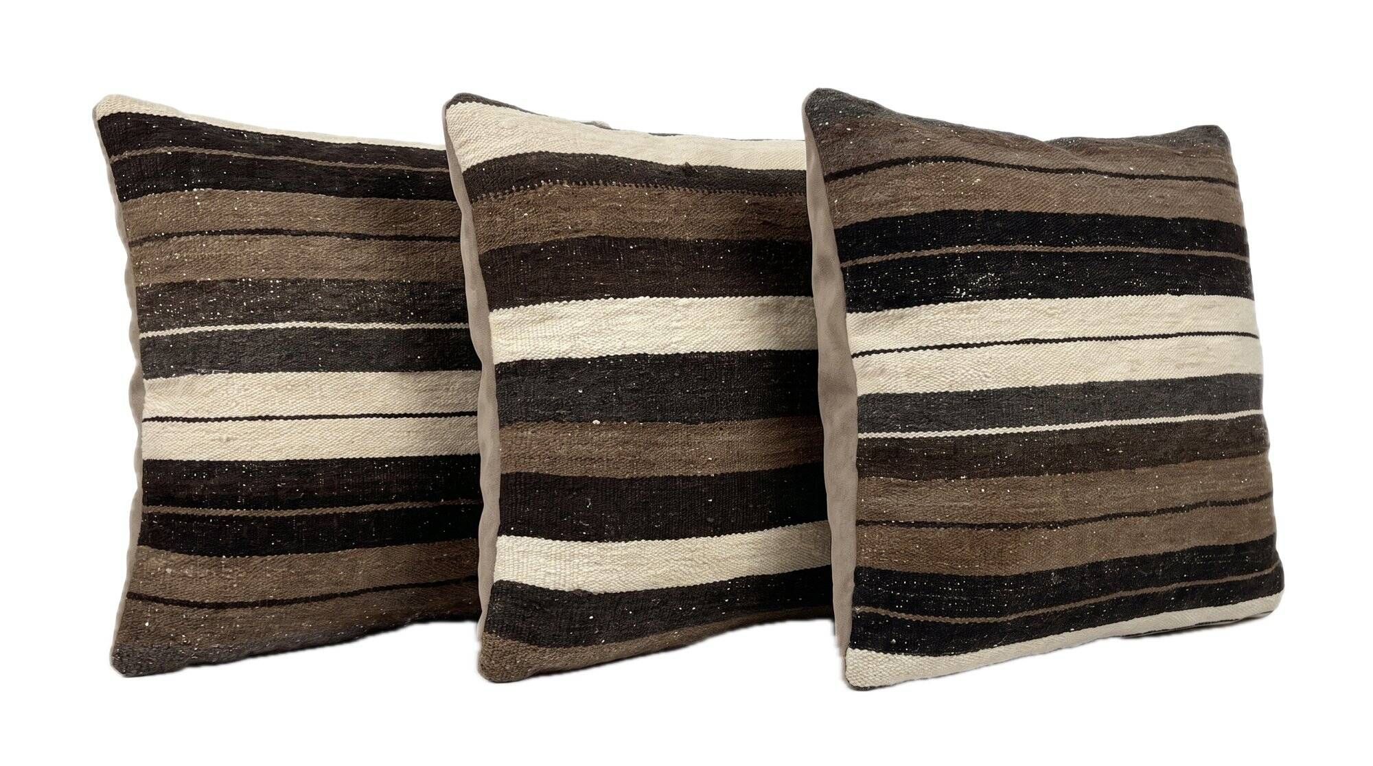 Set of 3 vintage kilim cushion covers 48x50 cm