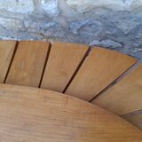 Vintage daisy shaped wooden coffee table