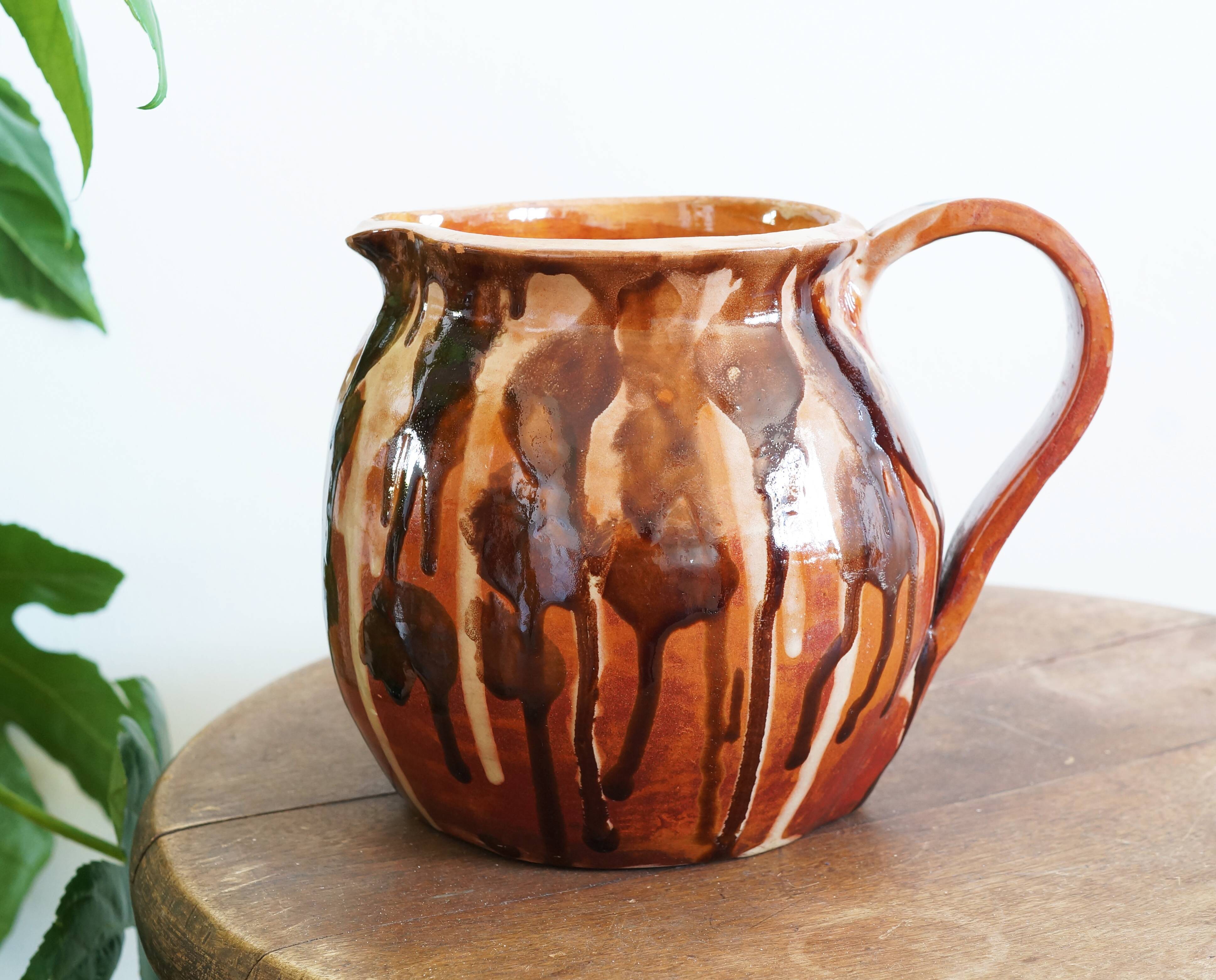 50s pitcher or jug in glazed ceramic