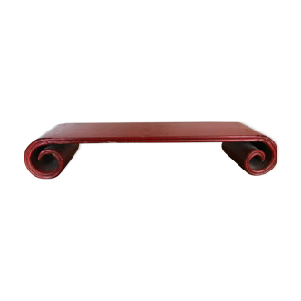 China red rolled bench coffee table
