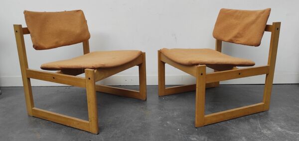 Paire fauteuils SFC 3001 de Michel Mortier  1960
