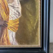 Orientalist portrait, oil on canvas signed 1873