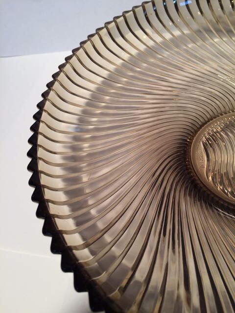 Great smoked glass fruit bowl