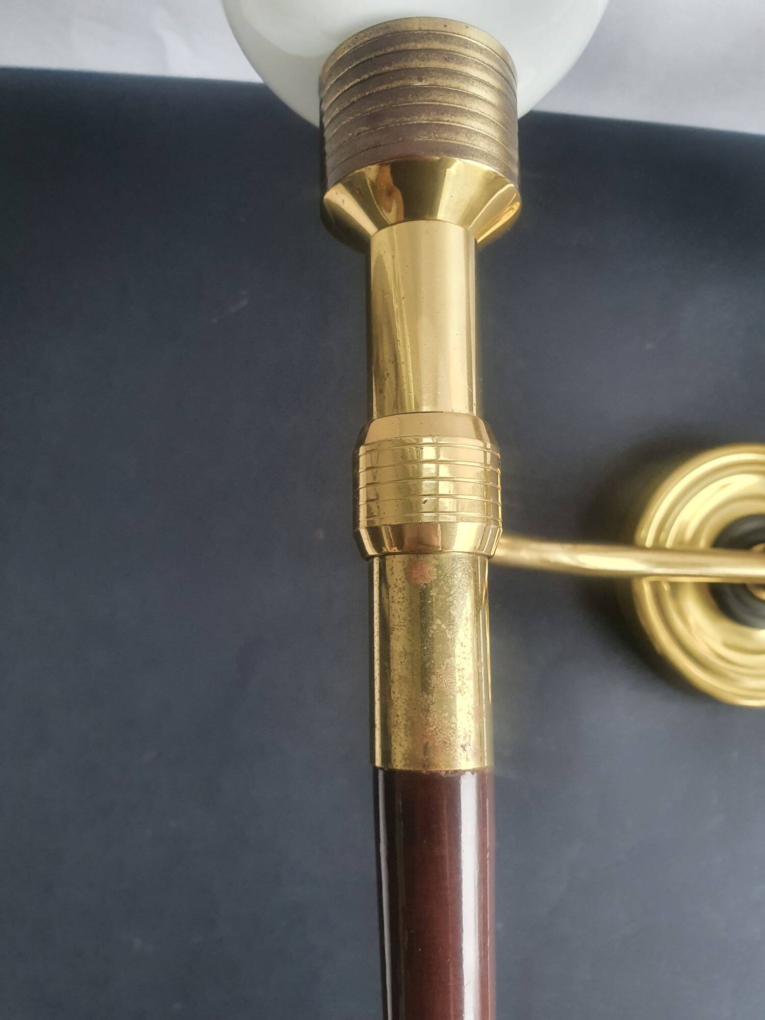 Pair of large torch-style wall sconces from the 1950s