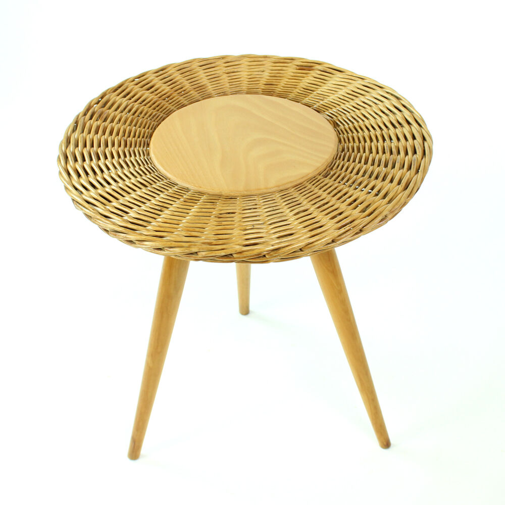 Rattan coffee table by Uluv, Czechoslovakia, circa 1960