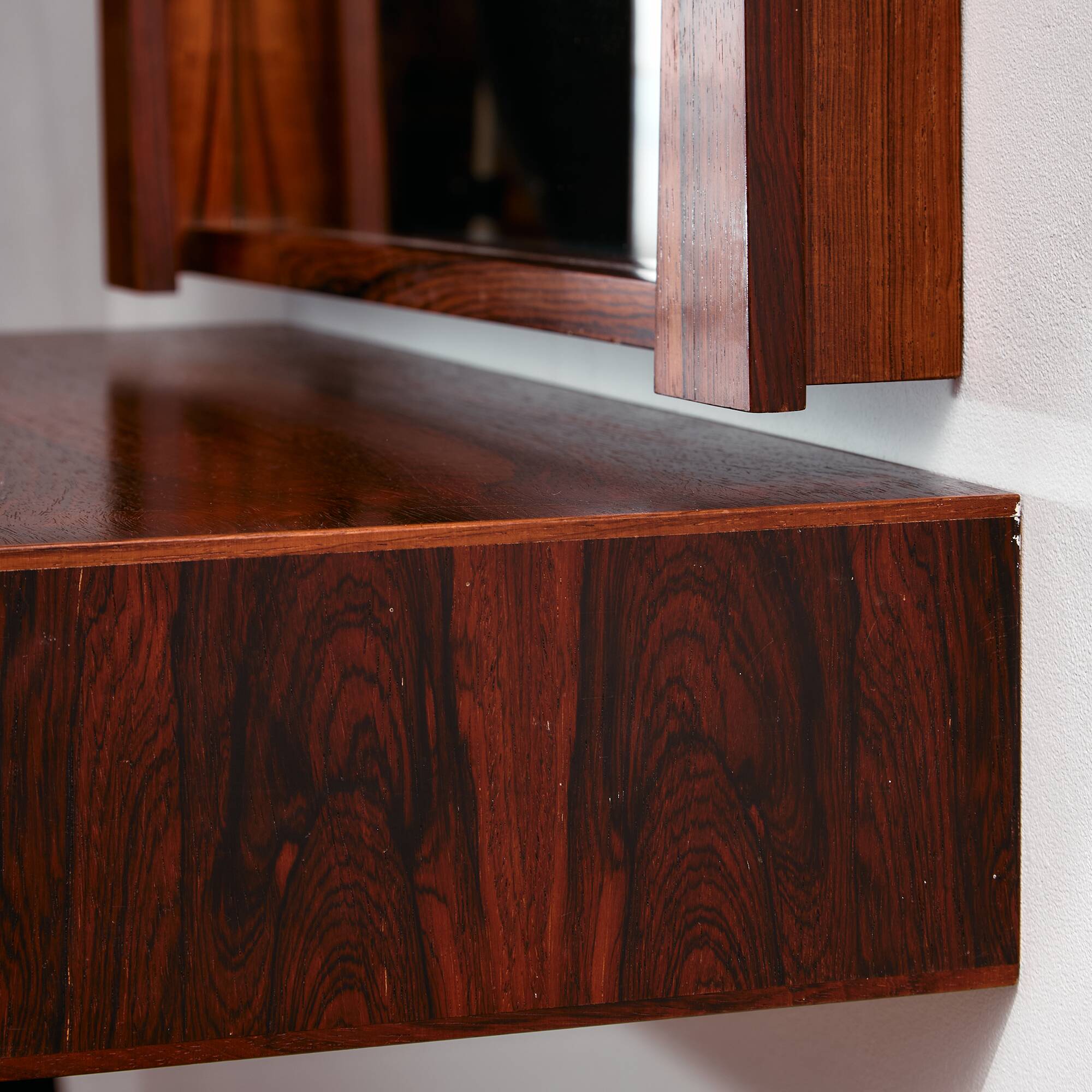 Rosewood framed mirror, Set of 2