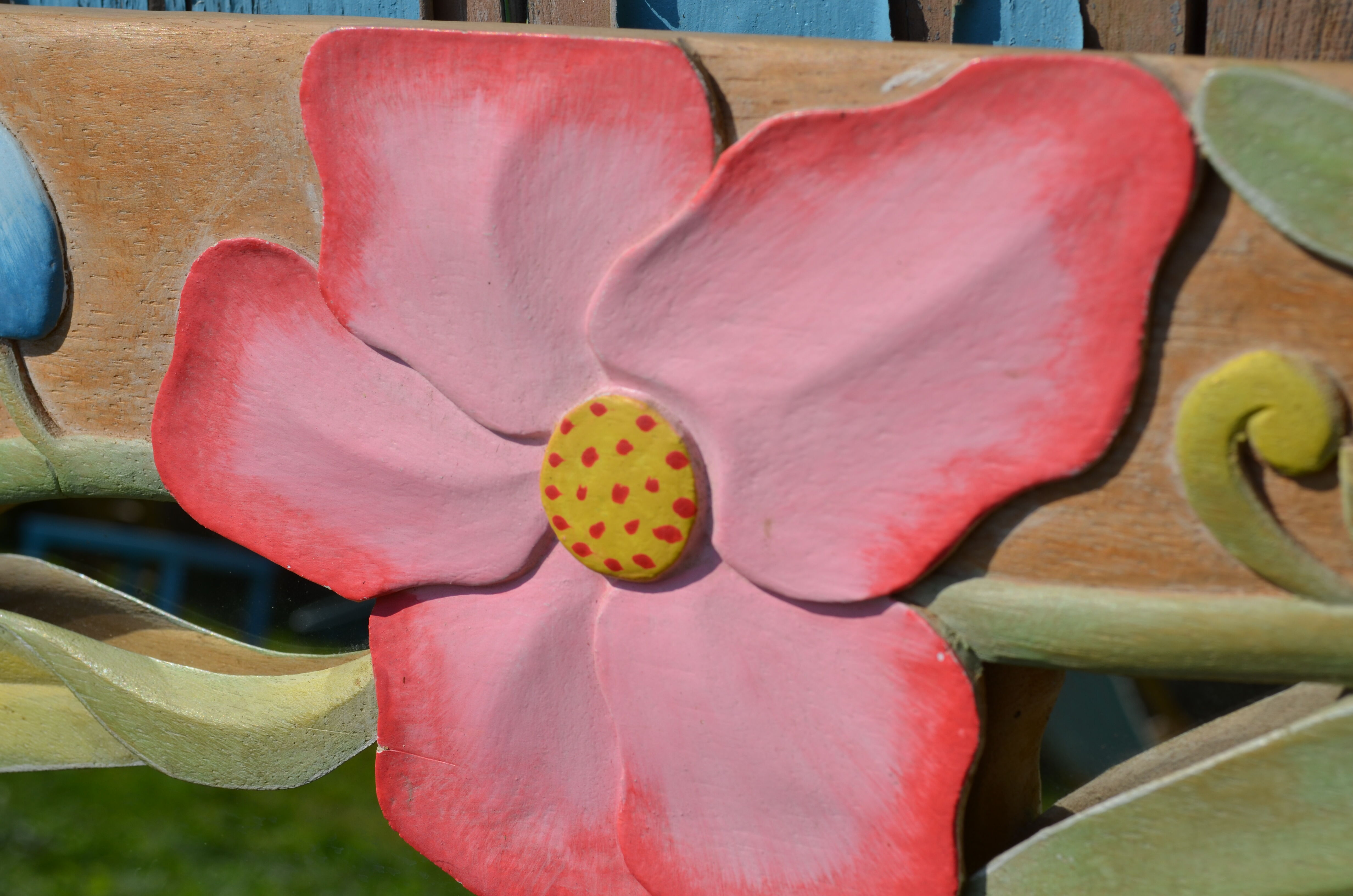 Carved wooden mirror "The Peacock"