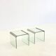 Ensemble de deux tables d'appoint en verre transparent Gallotti & Radice