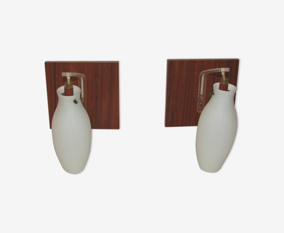 Paire de lampes murales modernistes, années 1960