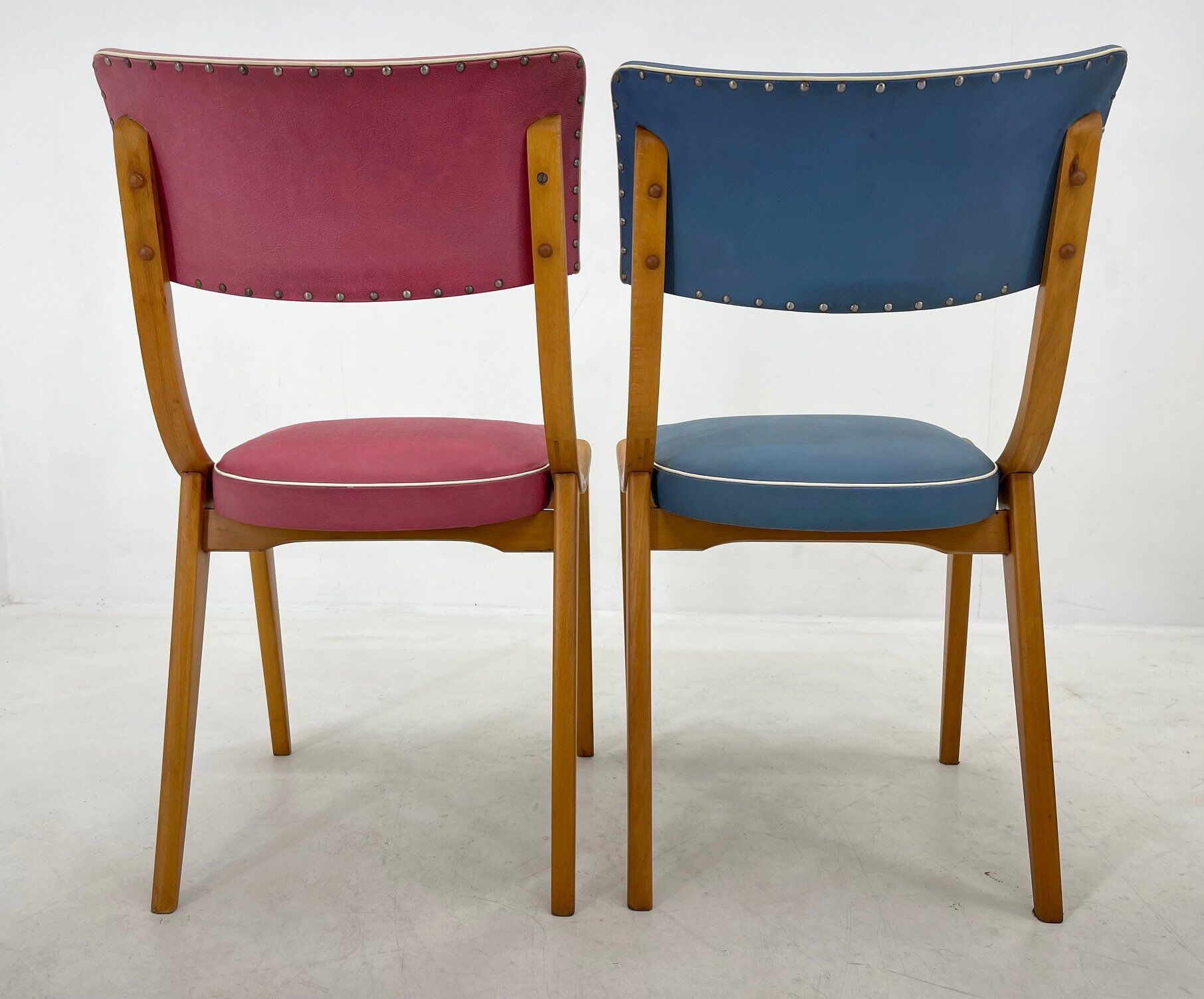 Set of 2 Colourful Vintage Chairs, Germany, 1960's