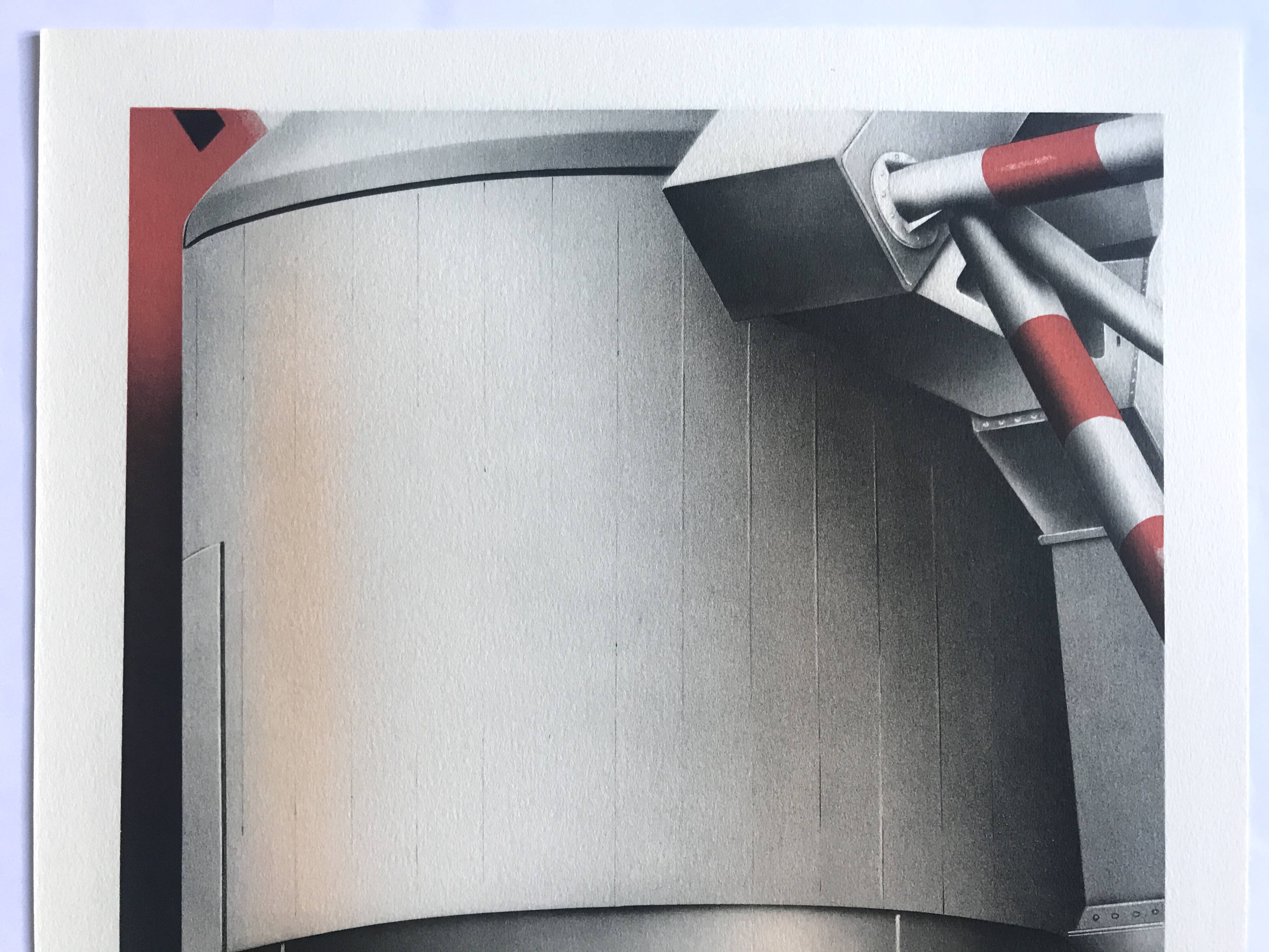 Set of 4 original lithographs by Peter Klasen, 1978. The air.