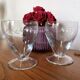 Duo de verres à eau en verre gravé