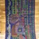 Afghan carpet 80s MOTIF VILLAGE IN PRINTEMPS 85x148cm