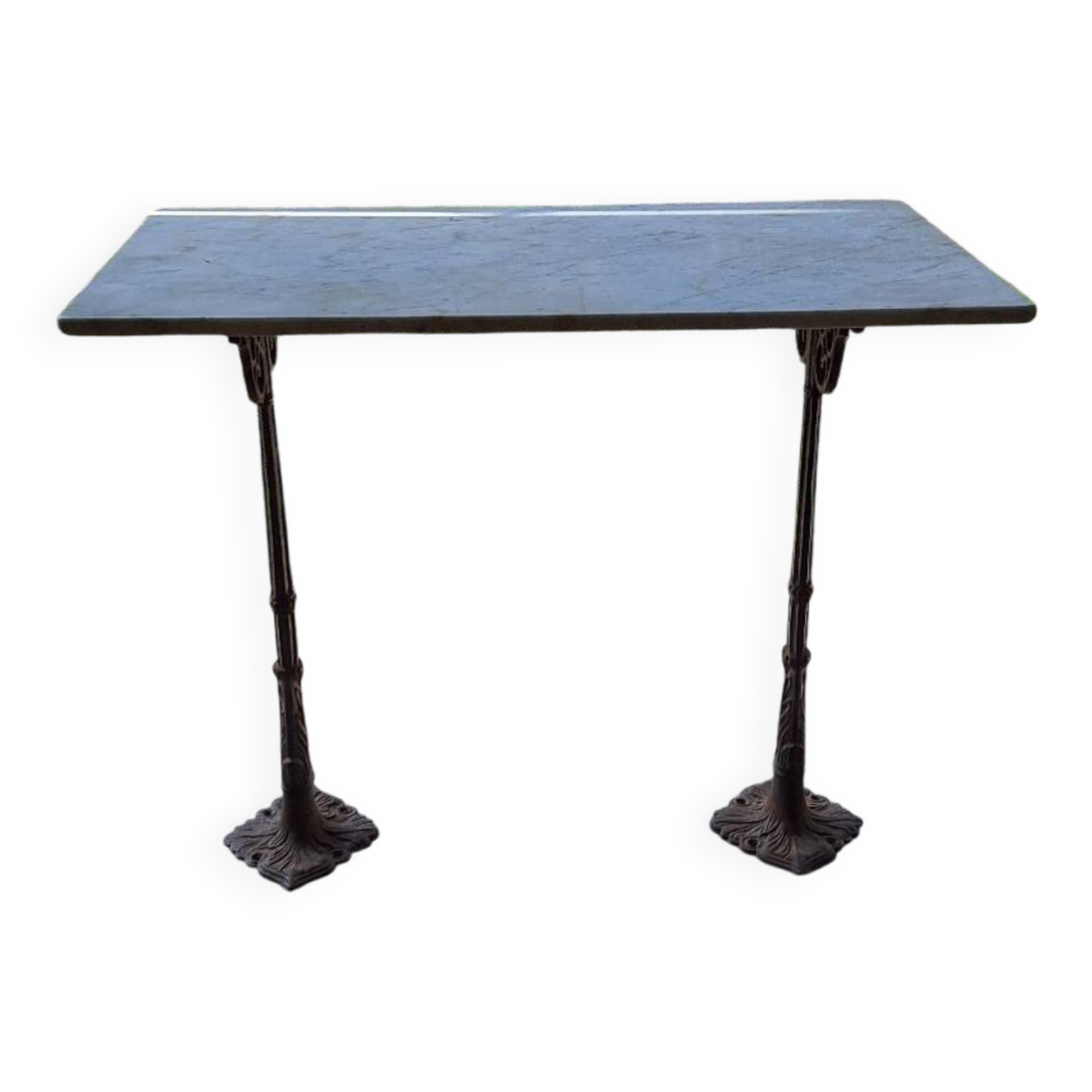 table bistrot marbre fonte