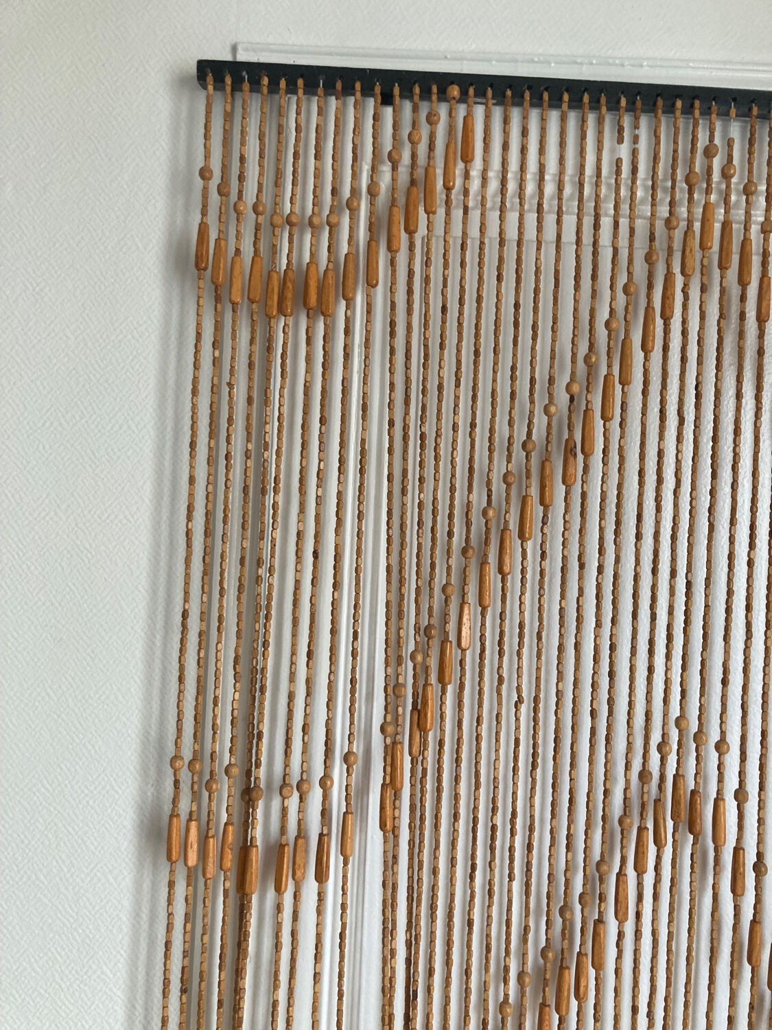 Vintage wood beads curtain