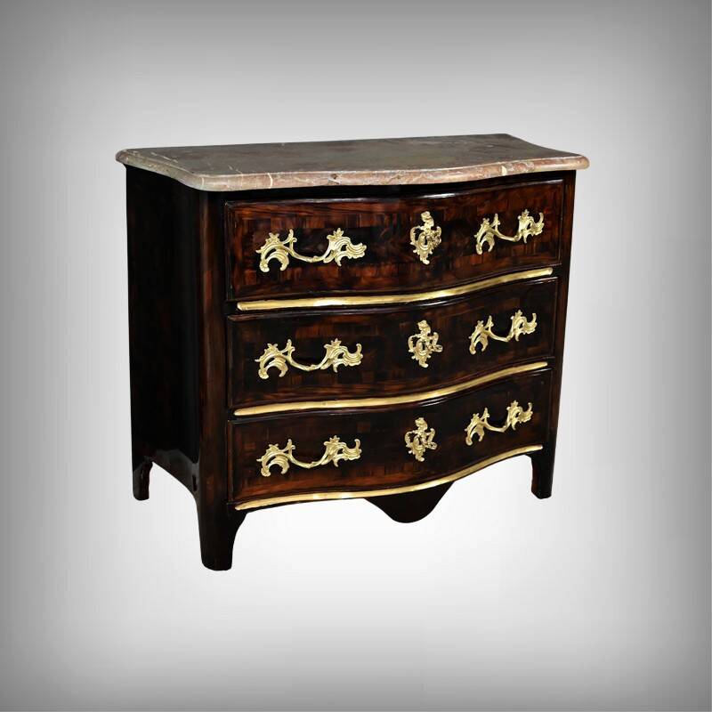 Rosewood Marquetry Chest of Drawers, Louis XIV Period – Early 18th Century