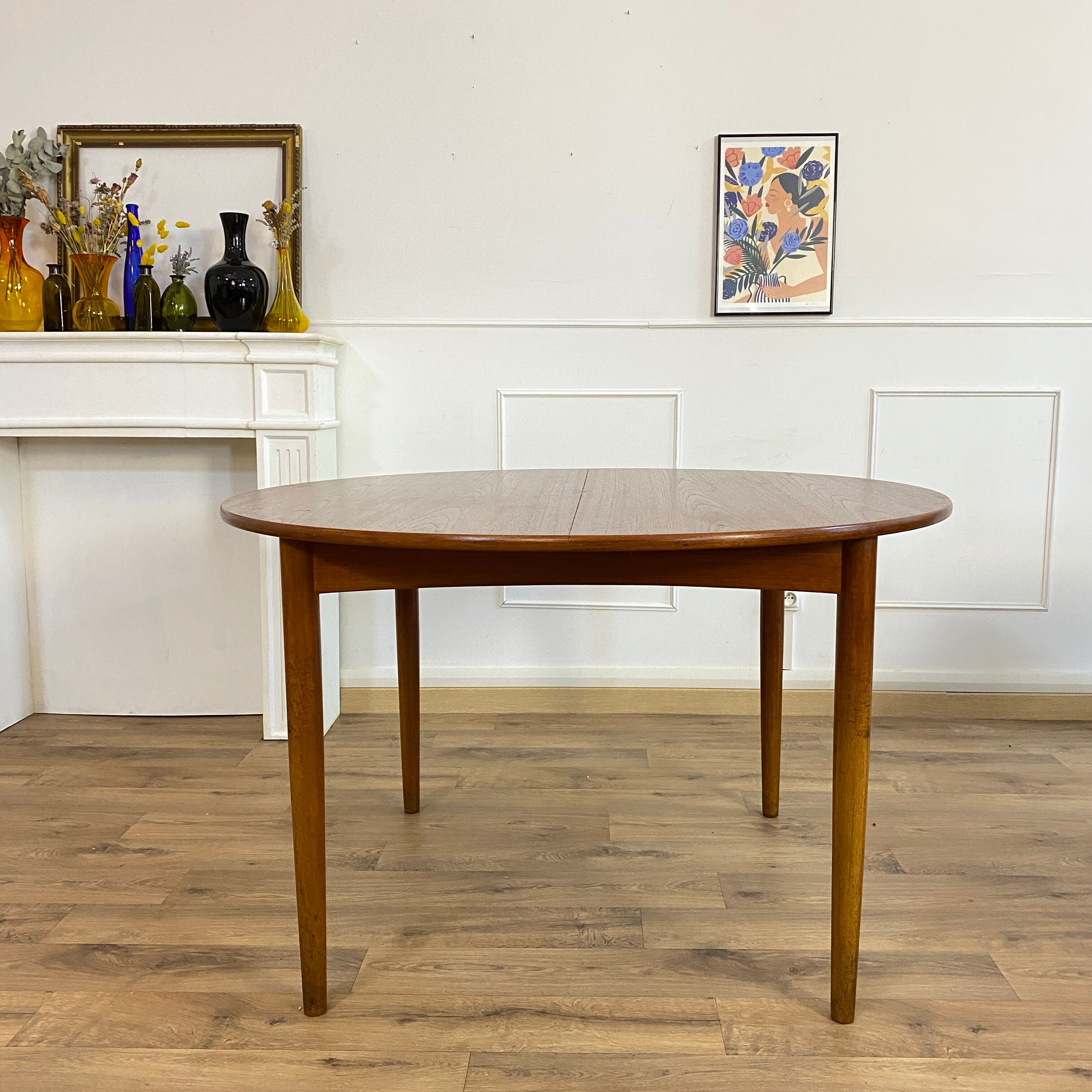 Round vintage dining table
