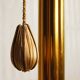 "Pique candle" double fire floor lamp in gilded bronze