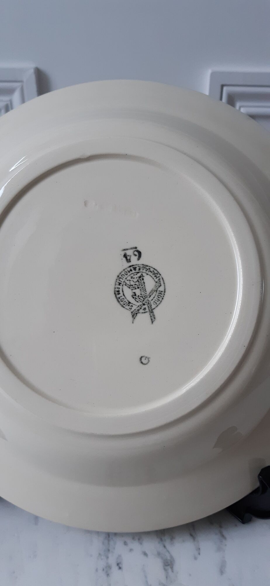 Plat creux Moulin des Loups Terre de Fer fin XIXème