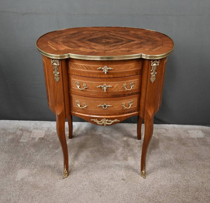 Petite Commode Coiffeuse en Acajou, style Transition – 1940