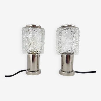 Pair of Mid-Century Chrome Table  Lamps, Kamenicky Senov, 1960's