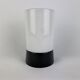 White cylindrical Art Deco chandelier RAAK with black support.