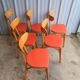 Lot de 6 chaises luterma "banane "