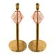 Set of Two Contemporary Italian Pink Glass Table Lamps With One