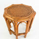 Tabouret vintage octogonal en rotin et cannage