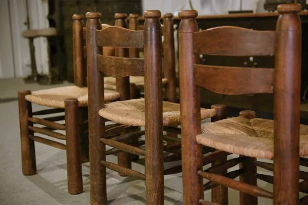 Ensemble de 6 chaises attribuées à Charles Dudouyt 1950’s