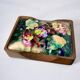 Modernist wood and enamel vanity box by J. Capo Esmaltes, 1970s, Spain