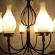 Set of 2 Italian design chandeliers in style of Stilnovo/ Arredoluce, 1950s